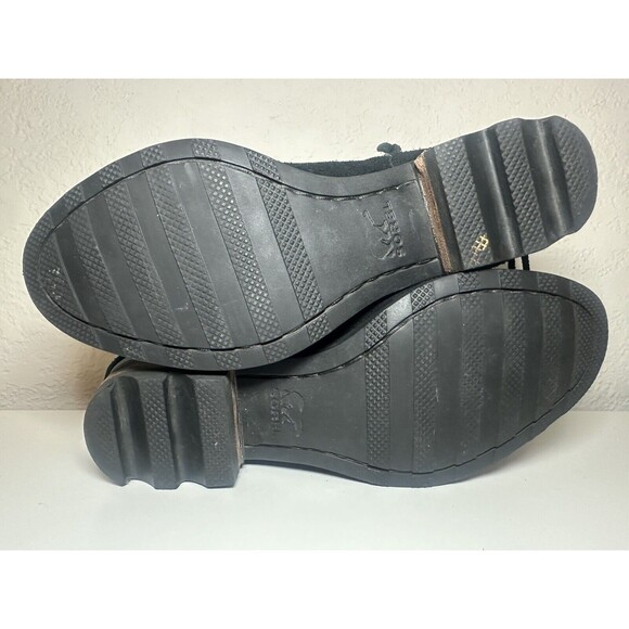 Sorel Farah Black Suede Leather Ankle Boots Tie Tassel Booties Women SIZE‎ 6 - Picture 10 of 10